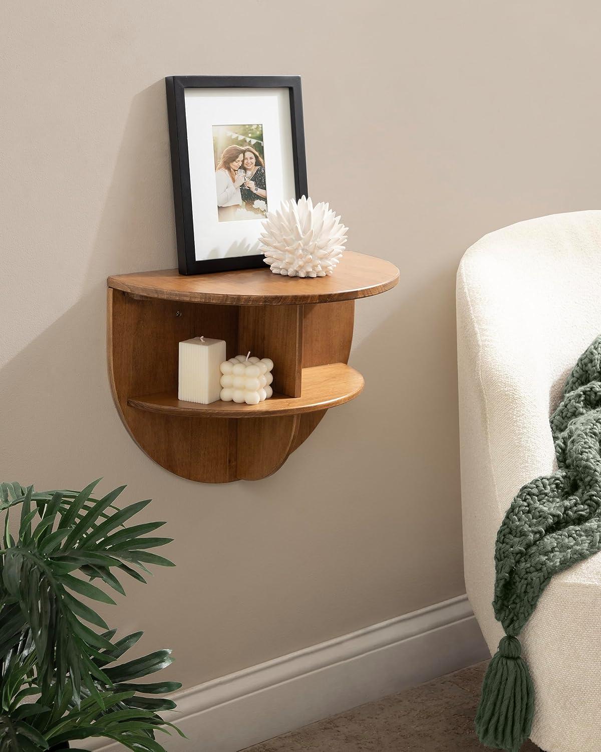 Kate and Laurel Jalla Wood Floating Side Table