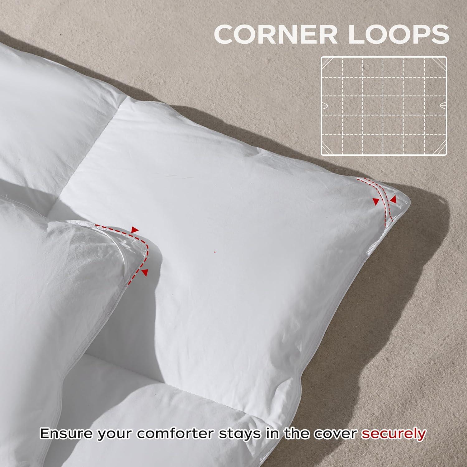 Peace Nest 600 Fill Power Goose Down and Feather All Season Comforter Duvet Insert