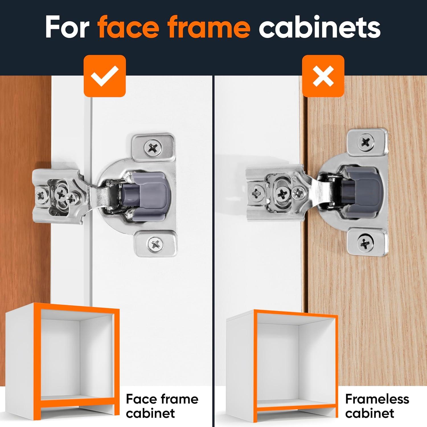 Decobasics 105 Degree 3 Way Adjustability 1/2" Overlay Hinge
