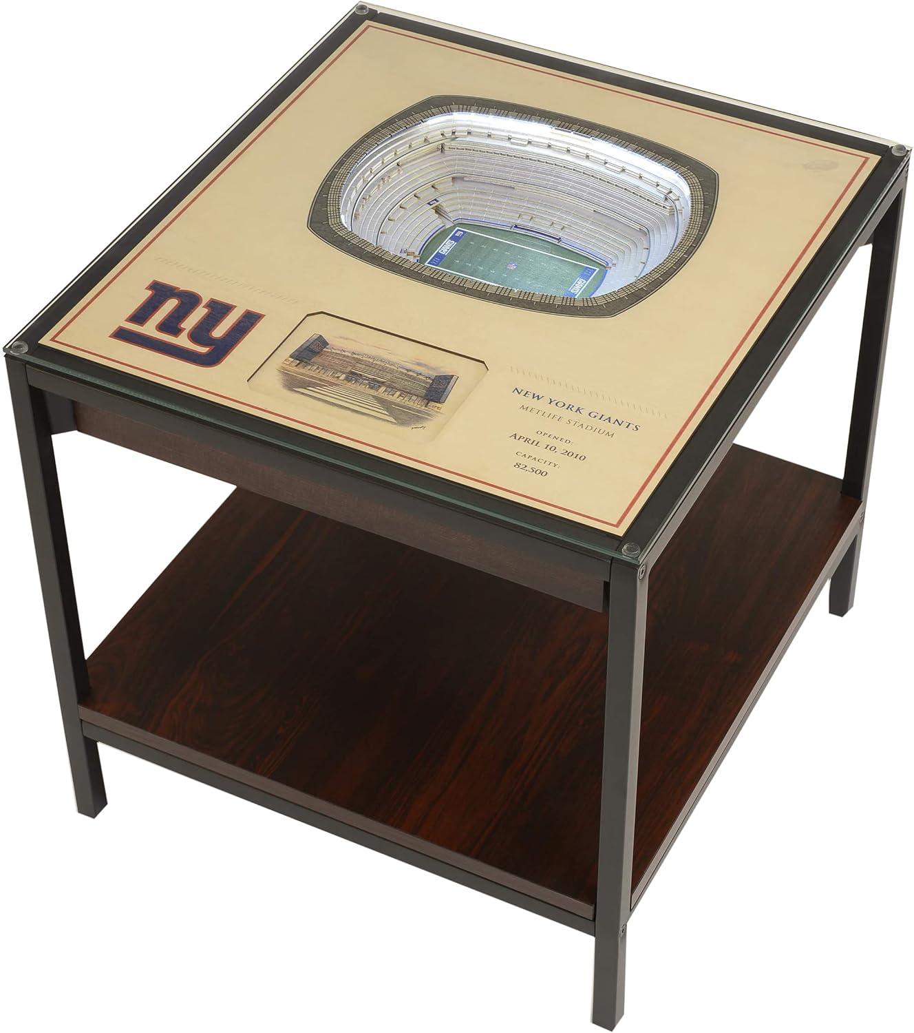 NFL New York Giants 25-Layer StadiumViews Lighted End Table
