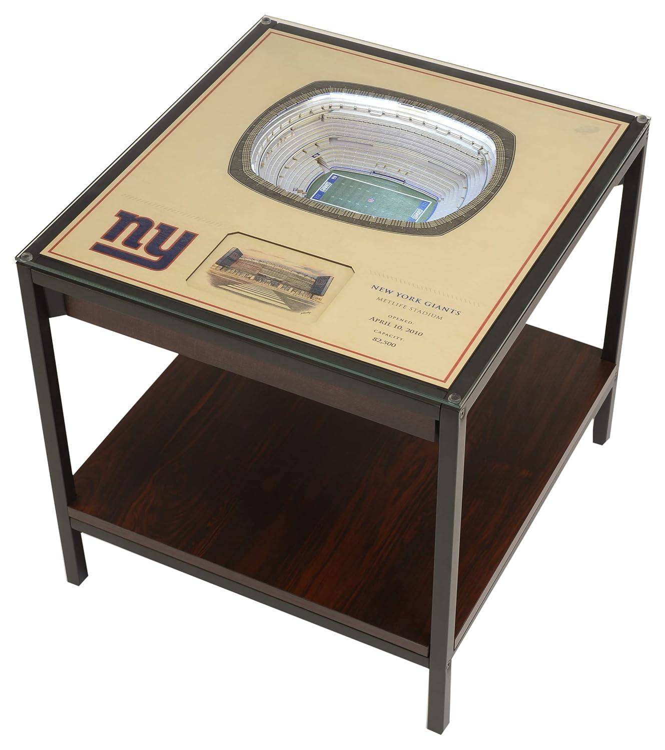 NFL New York Giants 25-Layer StadiumViews Lighted End Table