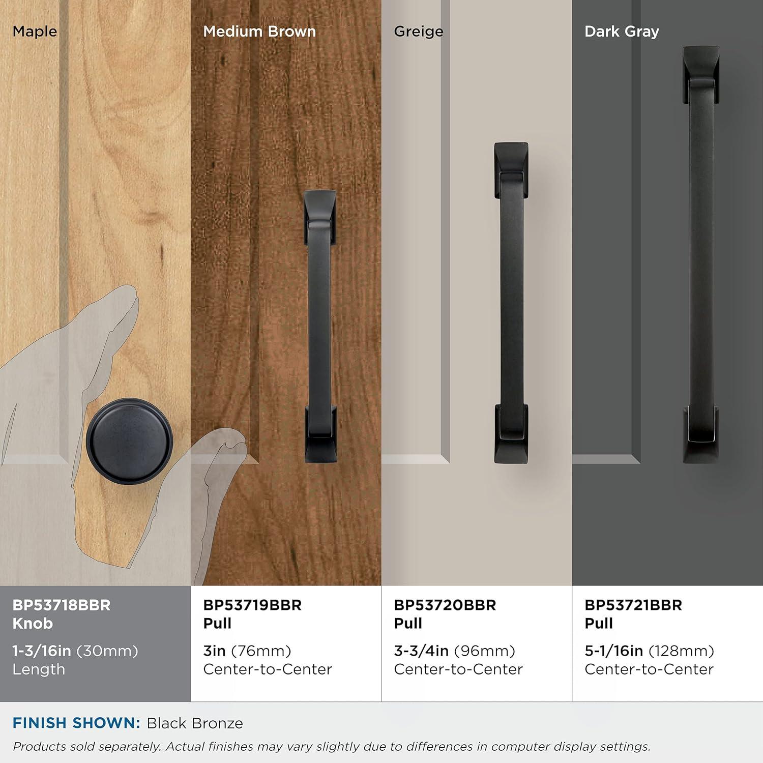 Amerock Westerly 1-5/16 inch (33mm) Length Oil-Rubbed Bronze Cabinet Knob