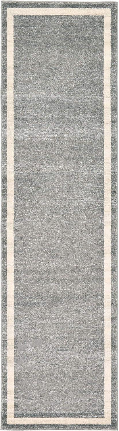 Gray and Ivory Tufted Reversible Runner Rug