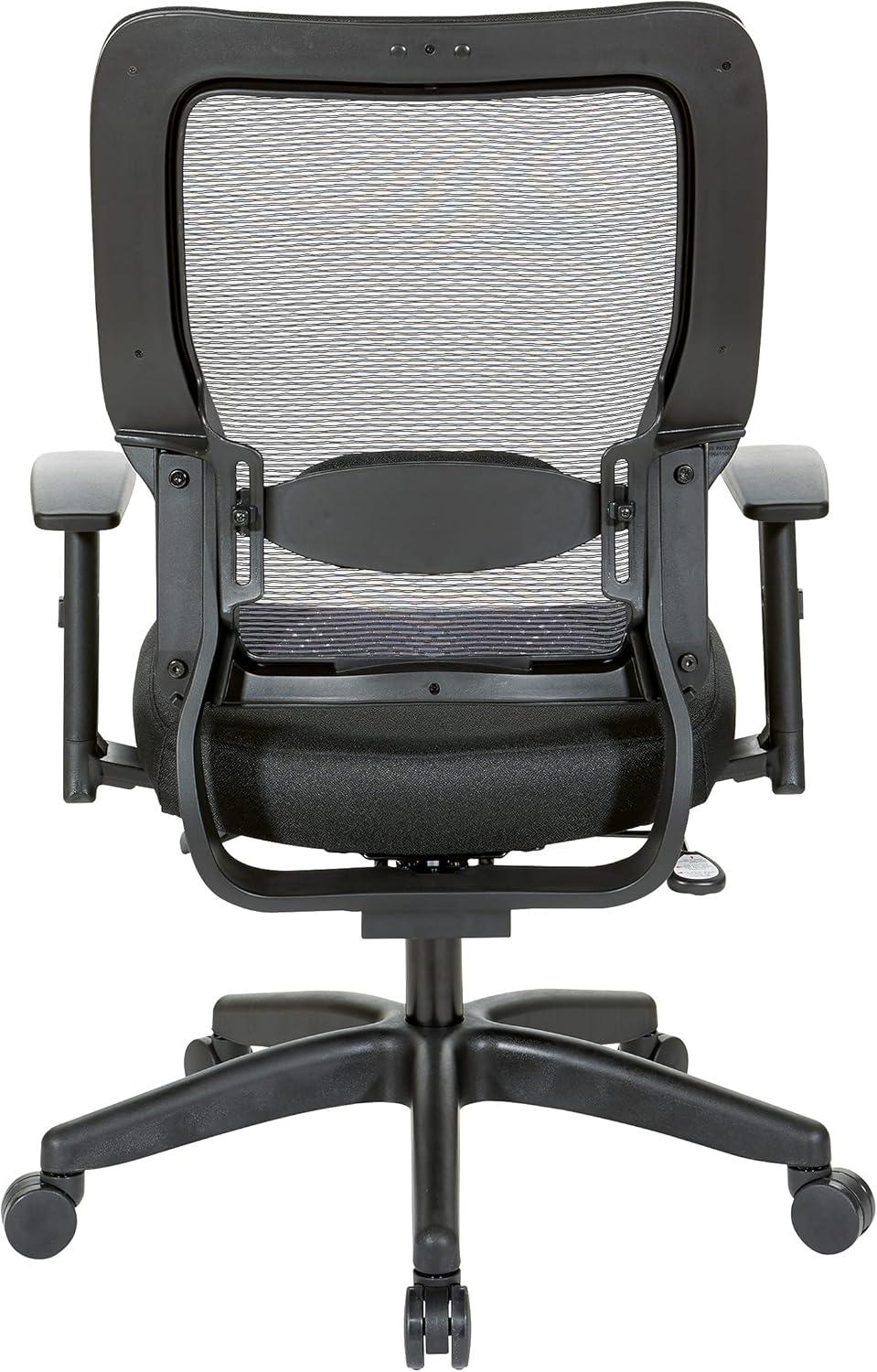 Space Seating 24/7 Intense Use Office Chair Breathable Air Grid in Black Fabric