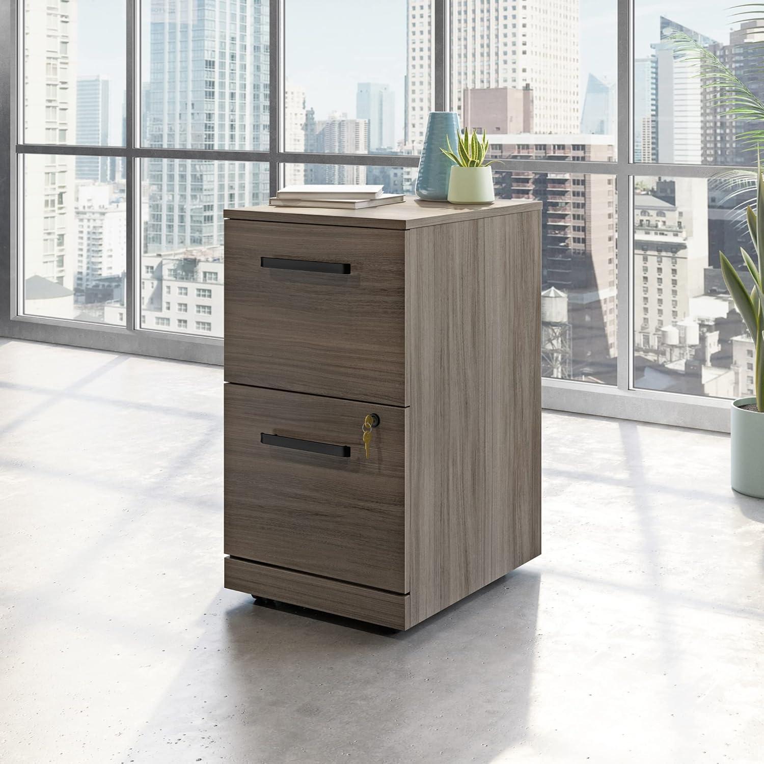 Hudson Elm 2-Drawer Lockable Mobile File Cabinet