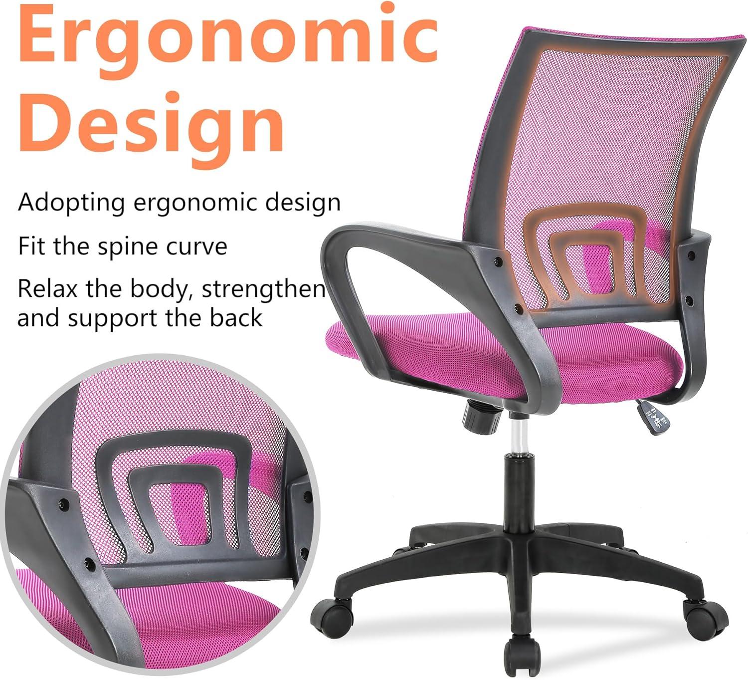 FENG20 Ergonomic Mesh Office Chair Computer Desk Chair Swivel Executive Chair