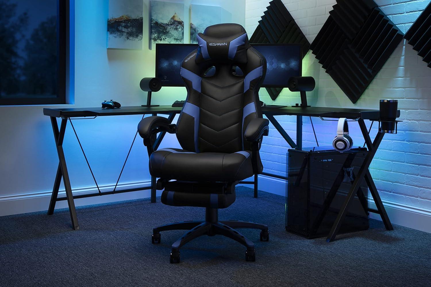 Respawn RESPAWN 110 Pro Gaming Chair - Gaming Chair with Footrest, Reclining Gaming Chair, Video Gaming Computer Desk Chair, Adjustable Desk Chair, Gaming Chairs For Adults With Headrest Pillow