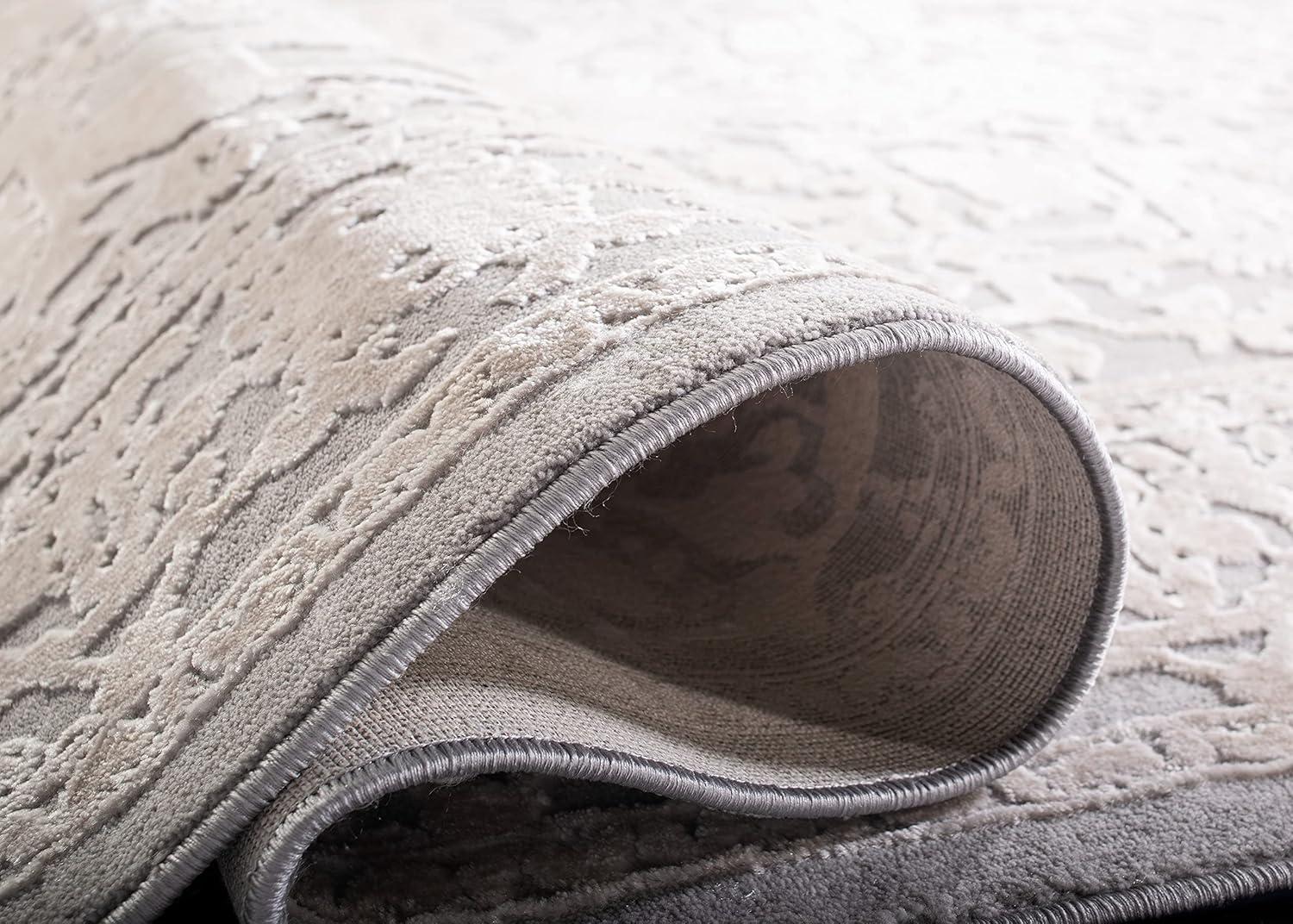 Reflection RFT665 Power Loomed Indoor Area Rug - 11'x15' - Light Grey/Cream - Safavieh