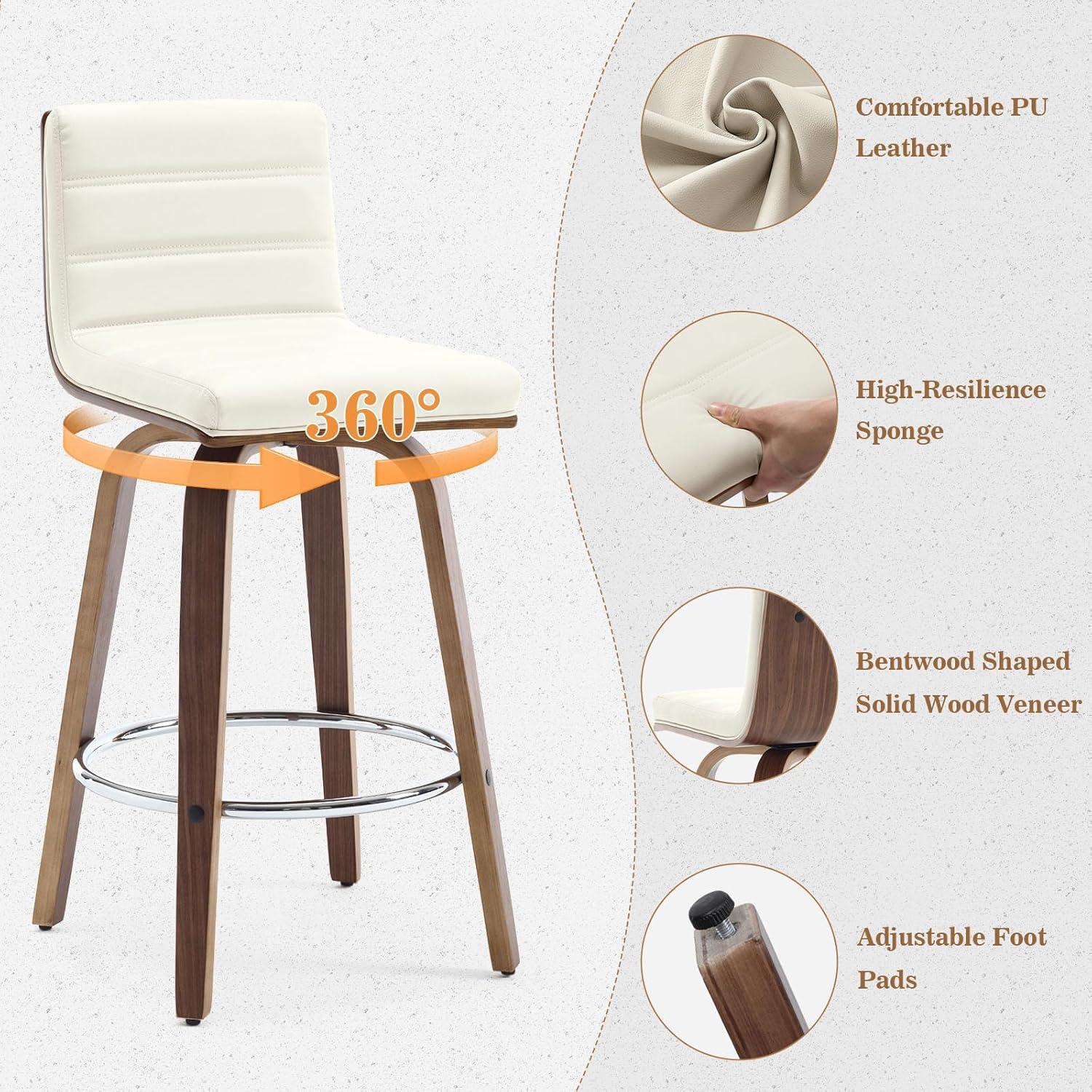 Corrigan Studio® Upholstered Swivel Stool (Set of 2)