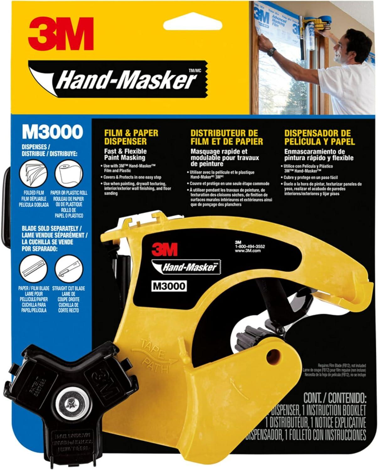 3M Yellow Handheld Masking Tape Dispenser