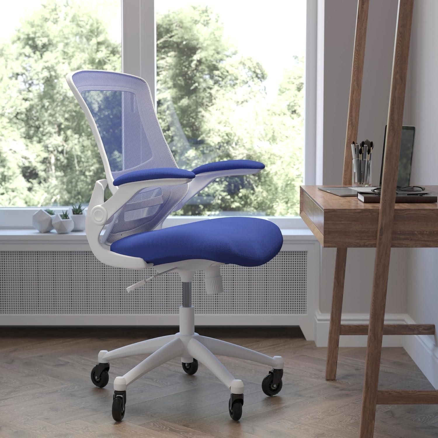 Flash Furniture Regent Park Ergonomic Swivel Task Chair with Roller Wheels & Flip Up Arms