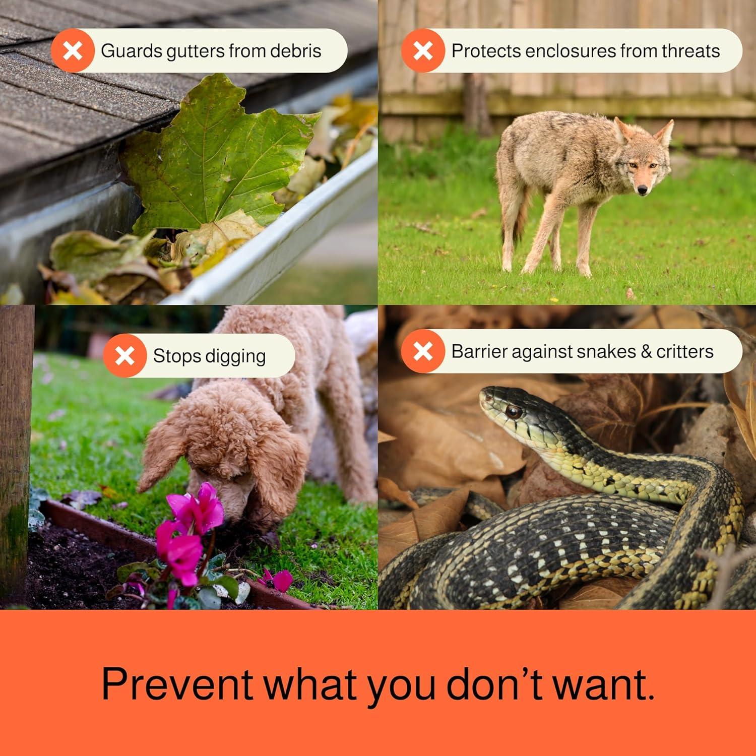 Black Plastic Chicken Wire Mesh Fence 15.7in x 10ft Roll