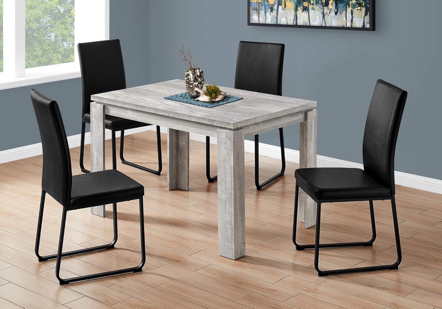 HomeRoots  48 x 32 x 30.5 in. Reclaimed Wood-Look Dining Table, Grey