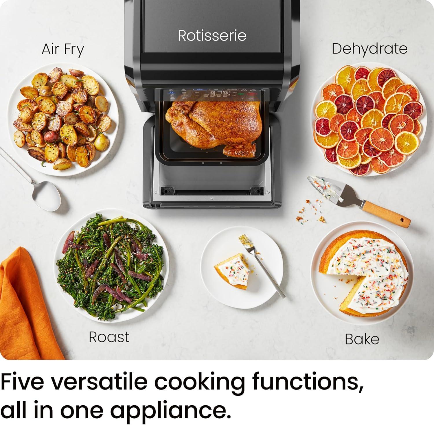 Chefman 6-in-1 Multifunctional Air Fryer Oven w/ 12 Qt Capacity, Digital Touchscreen - Black, New