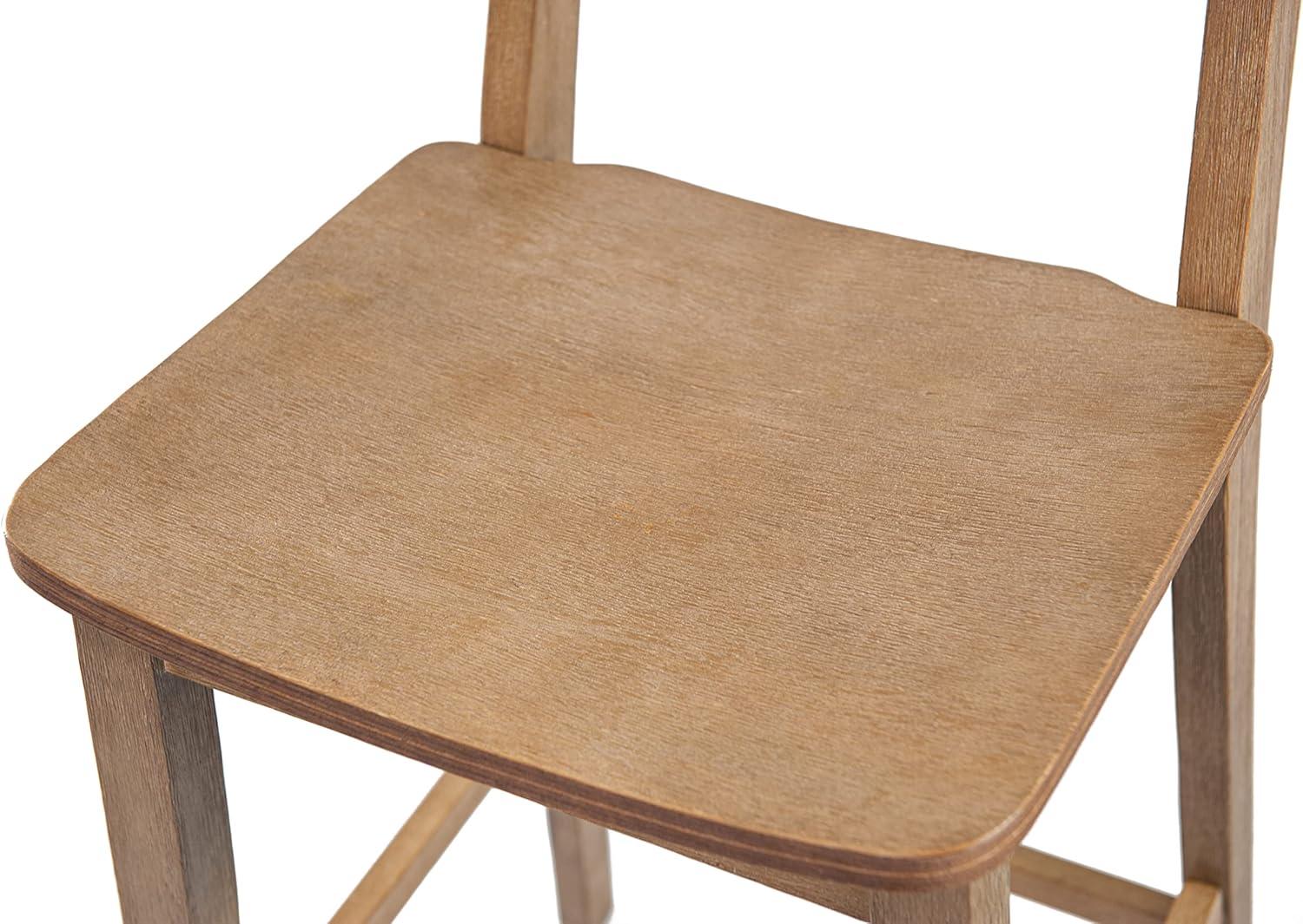 29" Torino Barstool Barnwood - Boraam: Solid Wood, Molded Seat, Footrests, Rustic Style