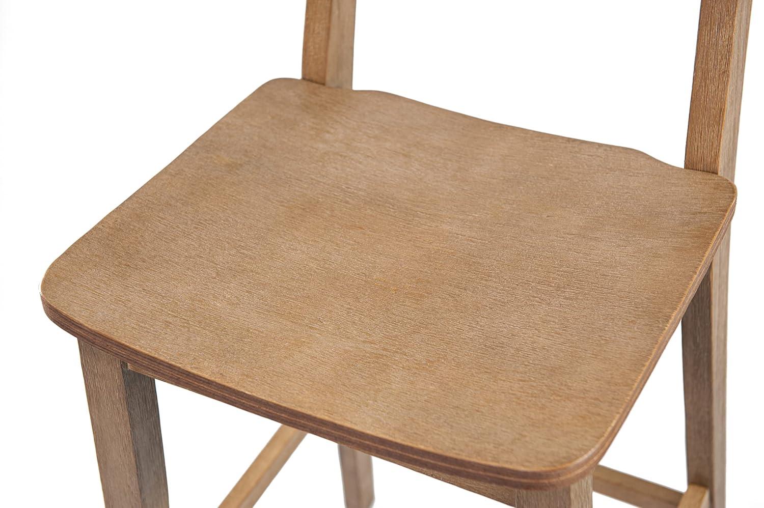 29" Torino Barstool Barnwood - Boraam: Solid Wood, Molded Seat, Footrests, Rustic Style