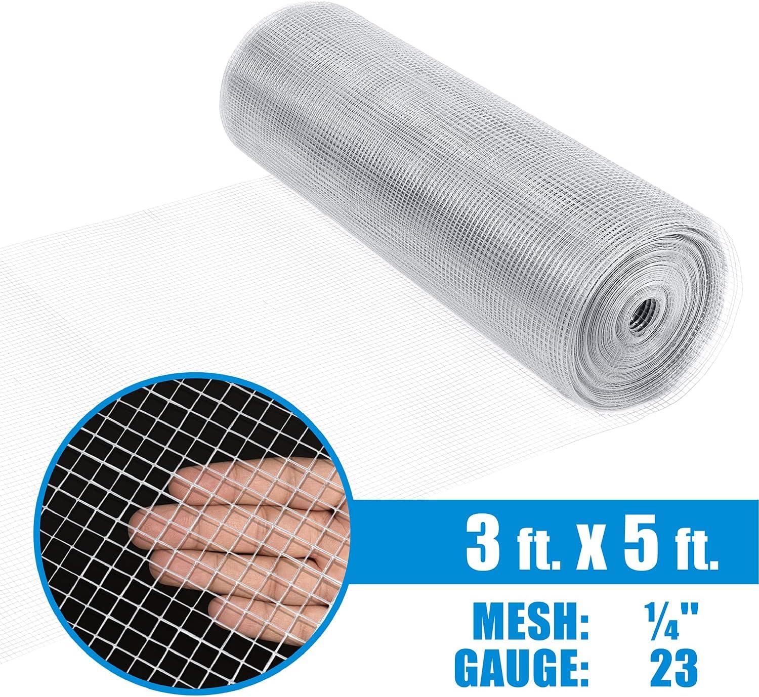 Fencer Wire Fencer Wire 23 Gauge Galvanized Hardware Cloth with Mesh Size 1/4" x 1/4", Multiple Options