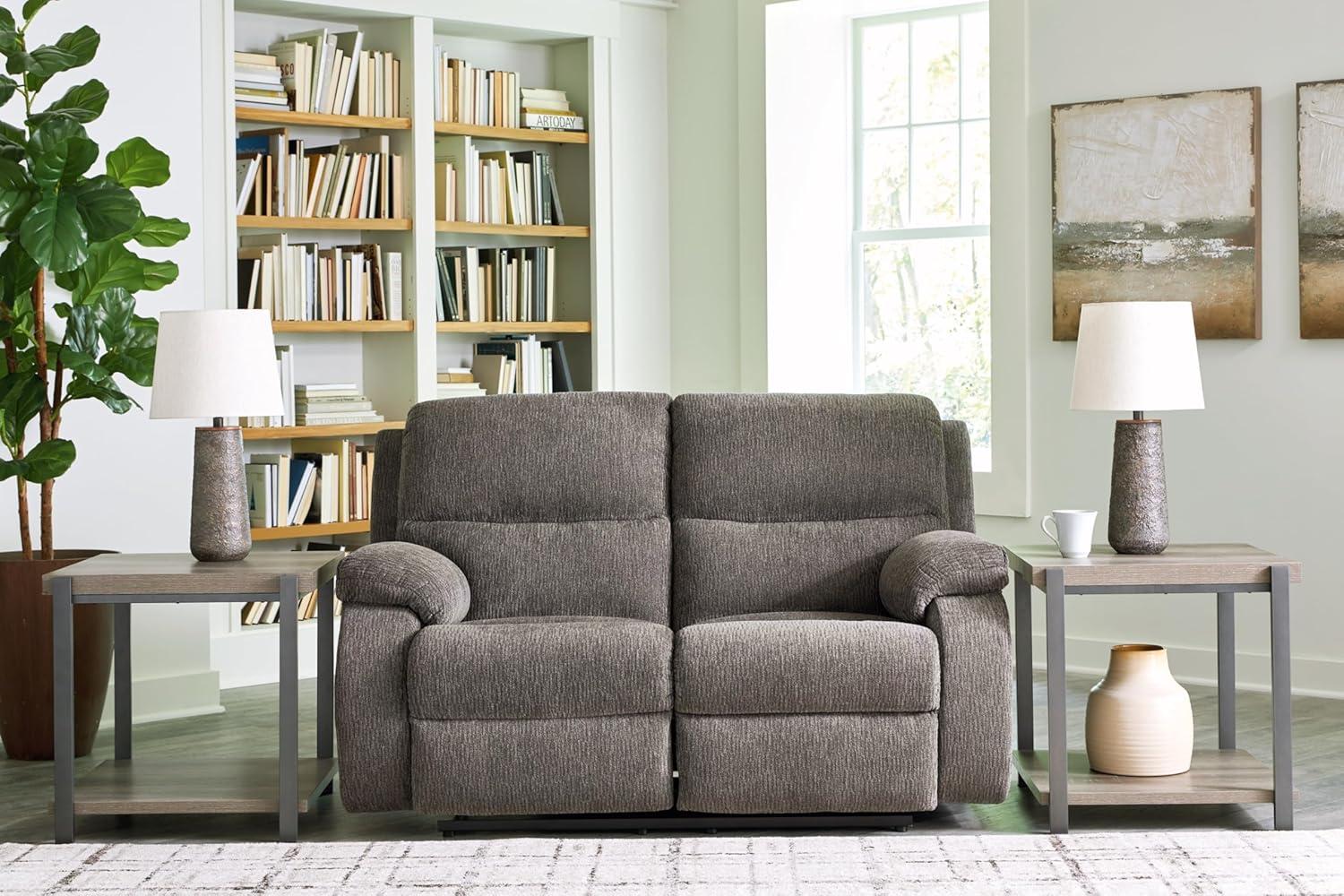 Ashley Furniture Scranto Gray Reclining Loveseat