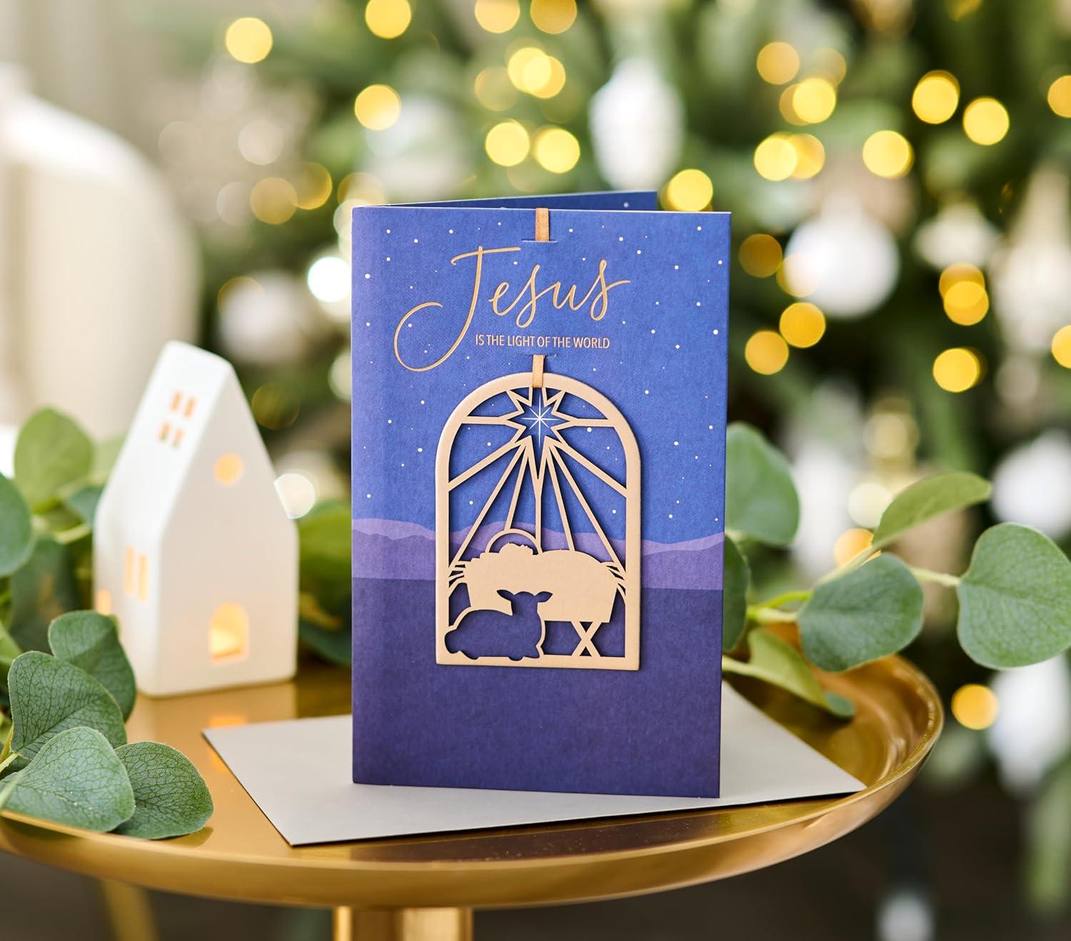 American Greetings Religious Christmas Card with Ornament Keepsake (The Blessings of This Holy Season)