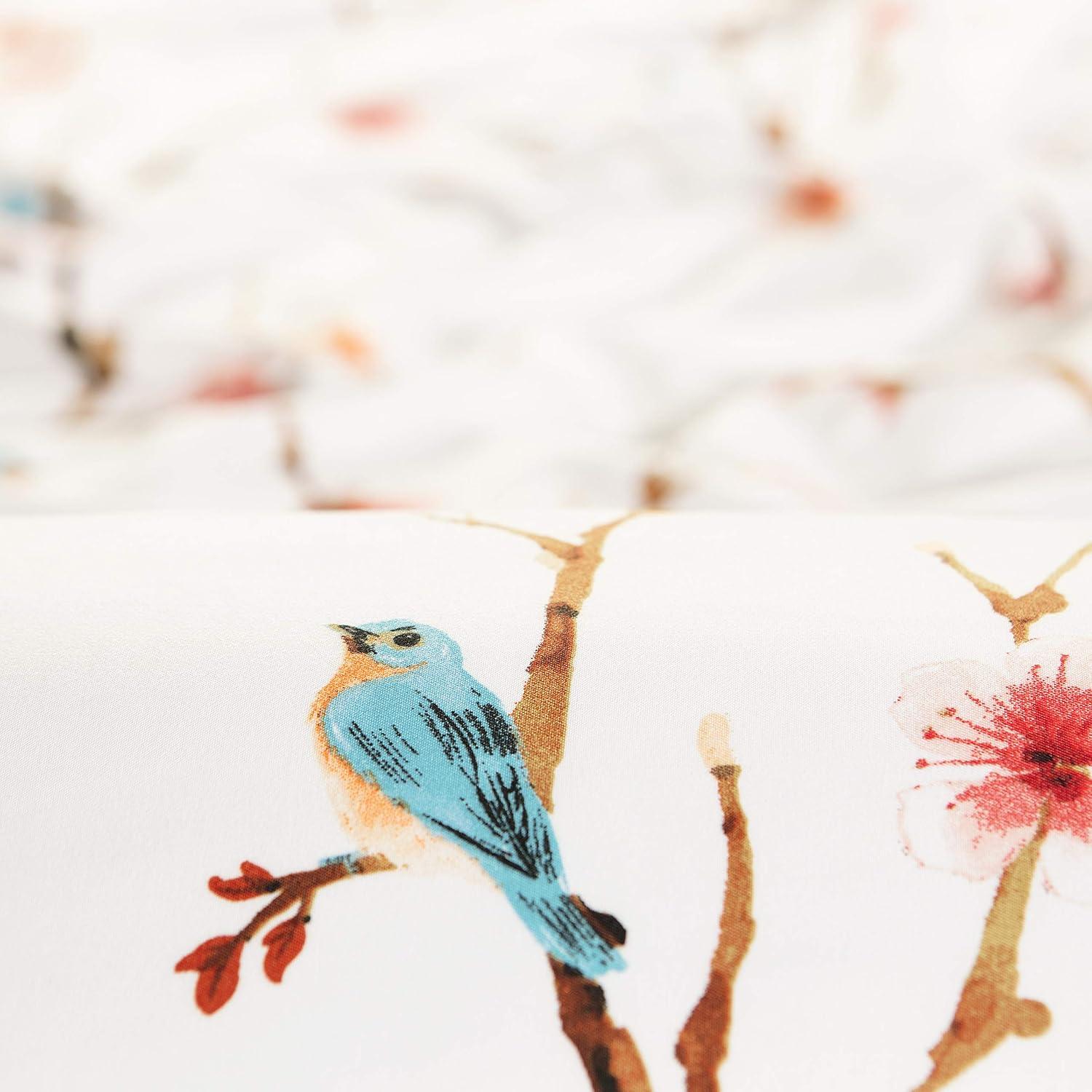 Chanasya Ultra Soft Sakura Cherry Tree Reversible Duvet Cover Set