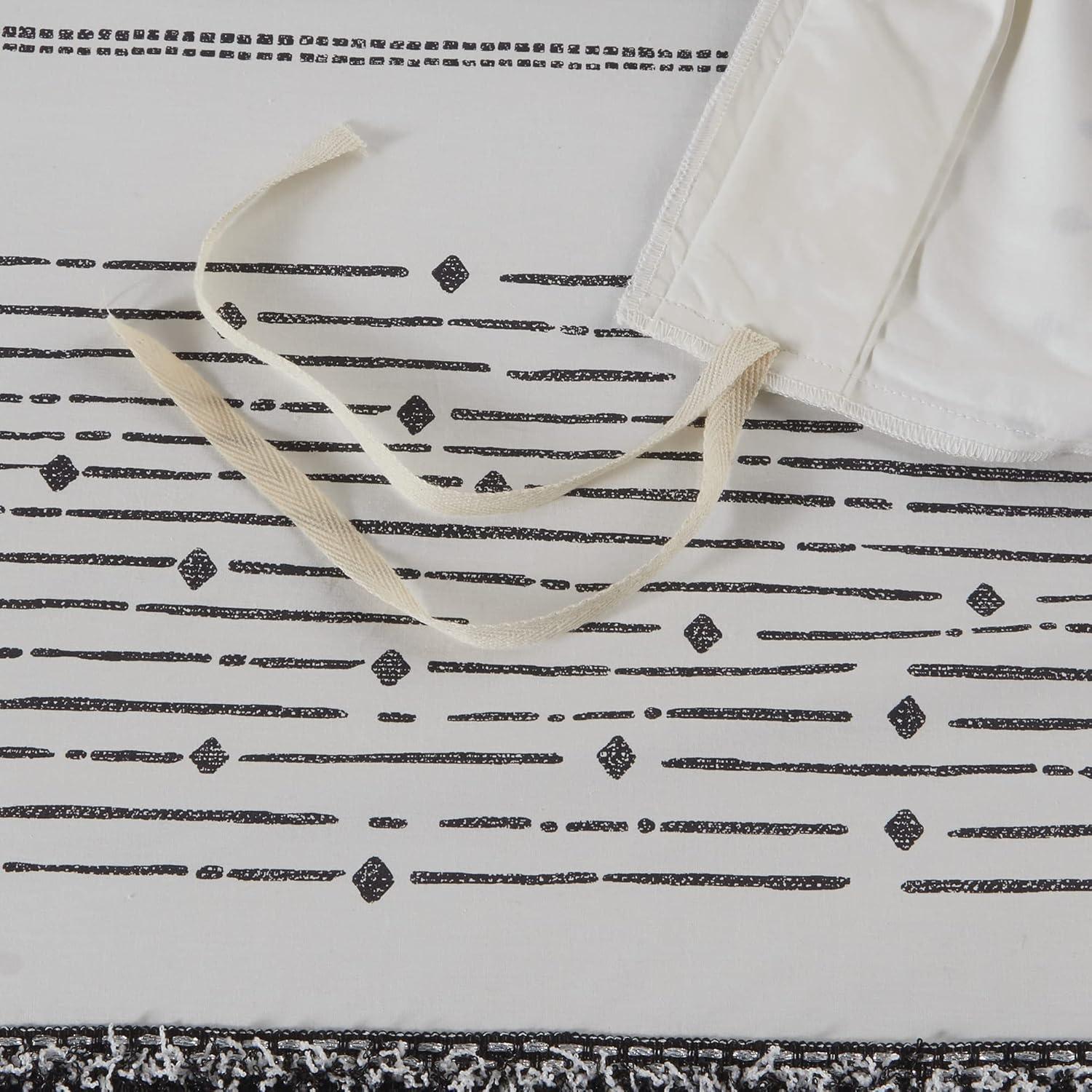 INK+IVY Nea Boho 3-Piece Striped Cotton Duvet Set