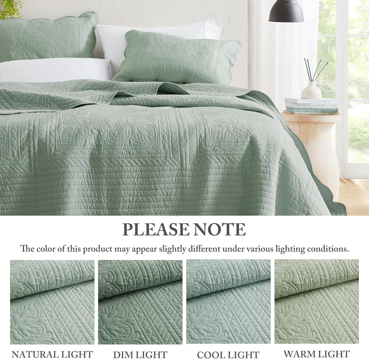 Tuscany Scalloped Edge Quilt Set