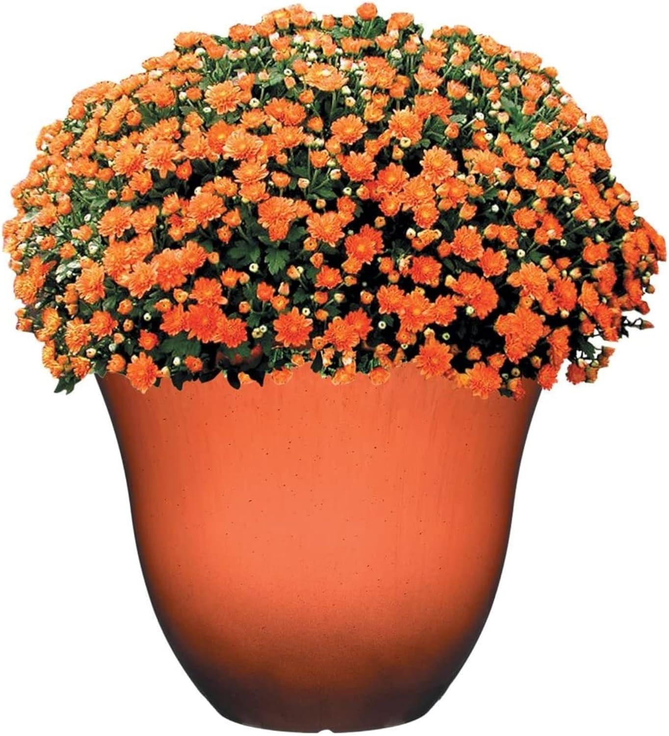 15" Orange Ember Resin Indoor/Outdoor Flower Pot Planter