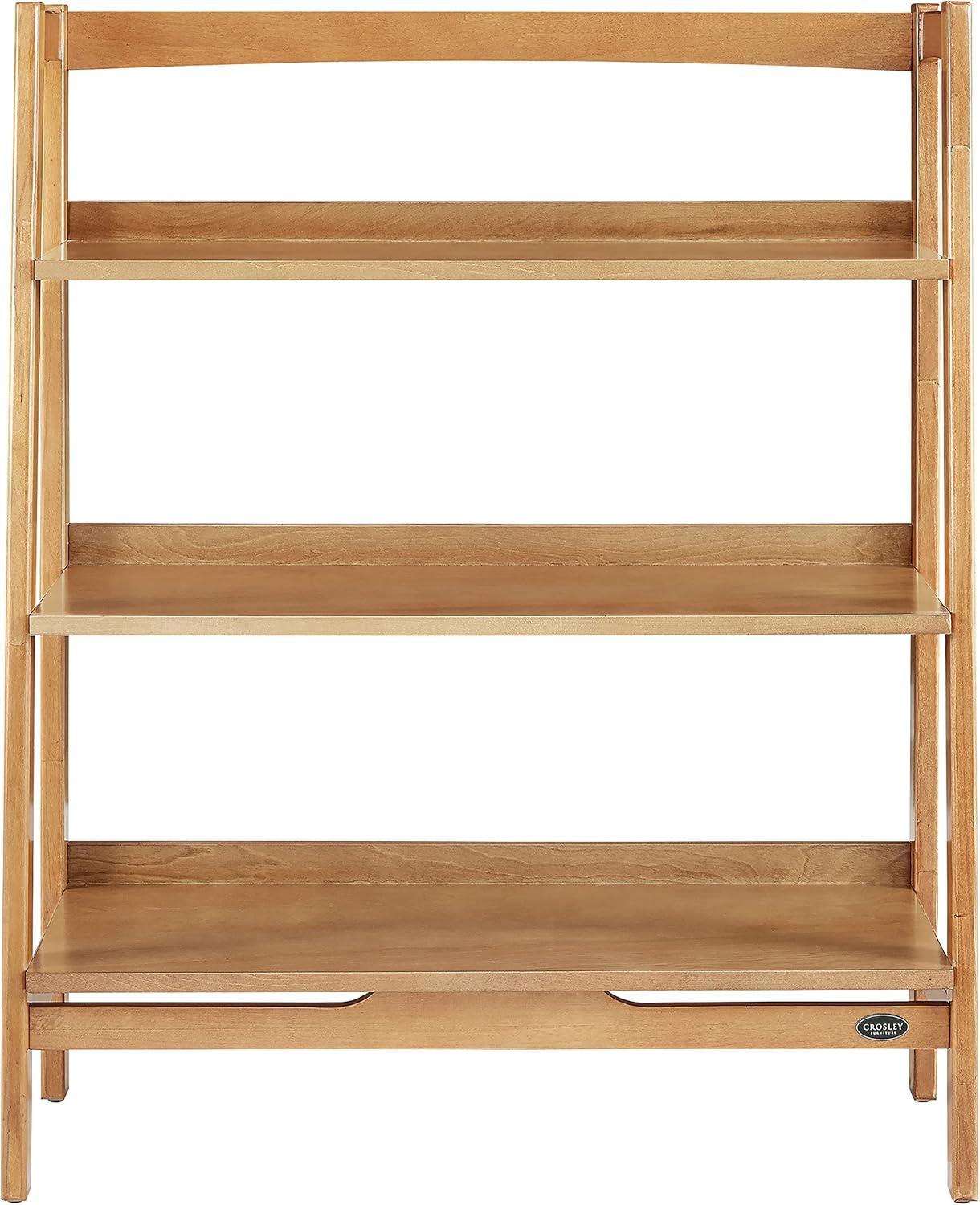 Landon Light Brown Wood Ladder Bookcase