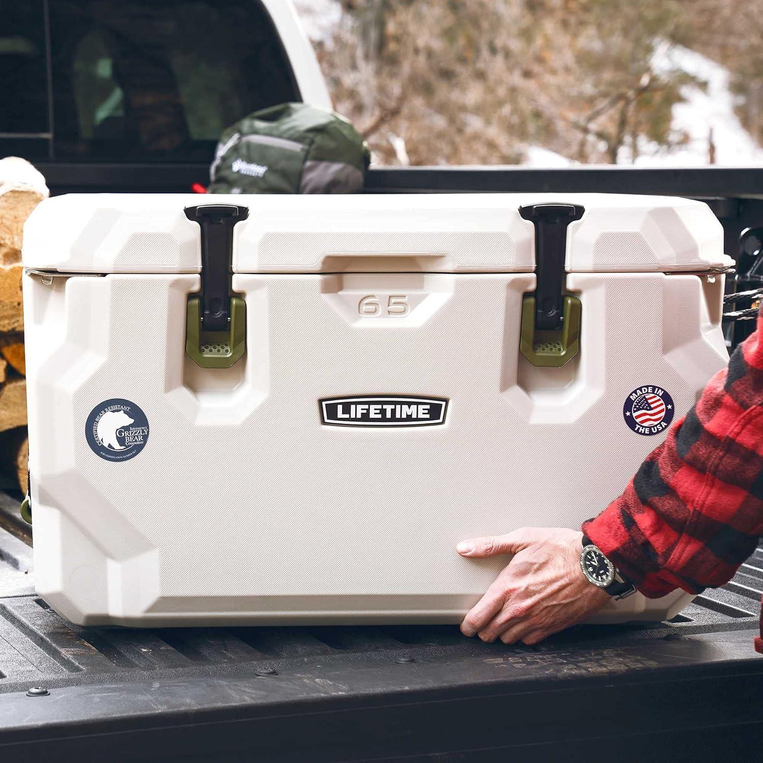 Pumice and Green 65 Quart Bear Resistant Cooler