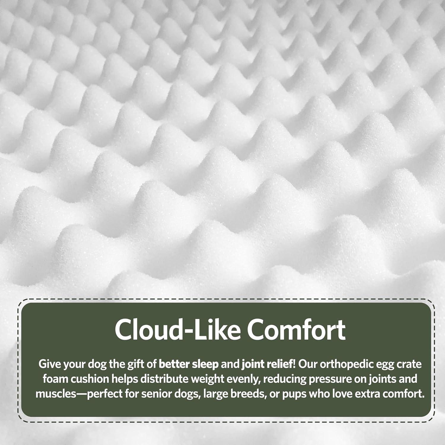 Midwest Homes For Pets Quiet Time Orthopedic Egg-Crate Nesting Pet Bed w/ Polytetrafluoroethylene Fabric Protector