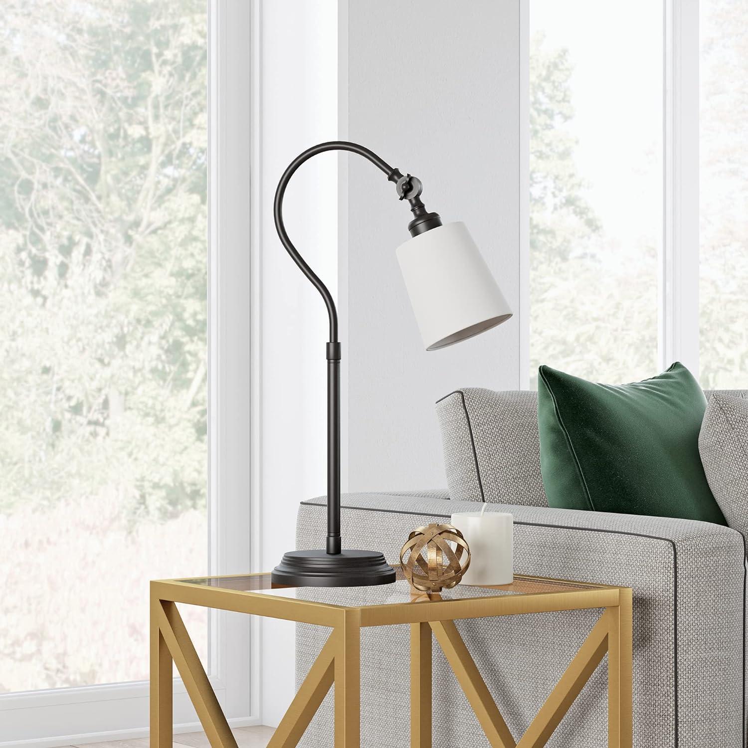 Harland 25" Blackened Bronze Smart Arc Table Lamp