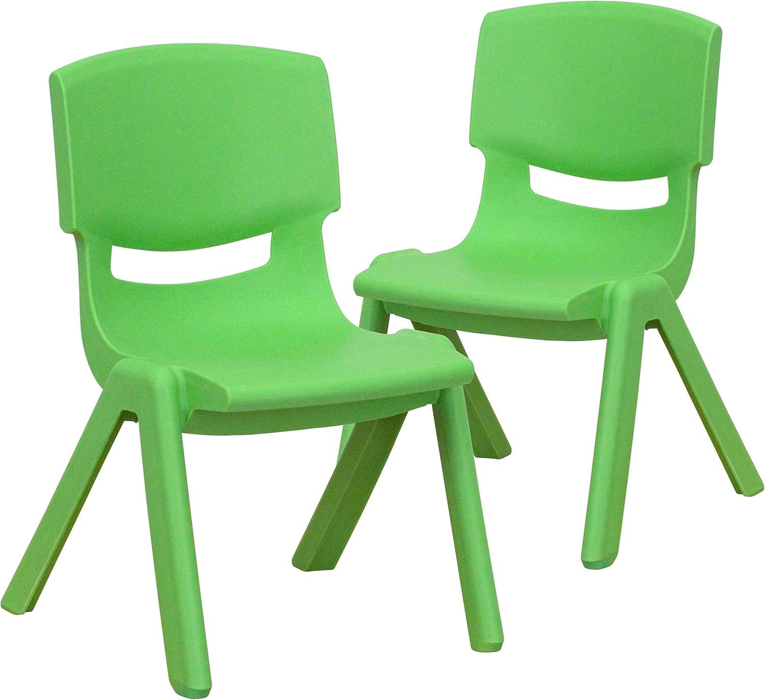 Energetic Green Lightweight Stackable Toddler School Chair