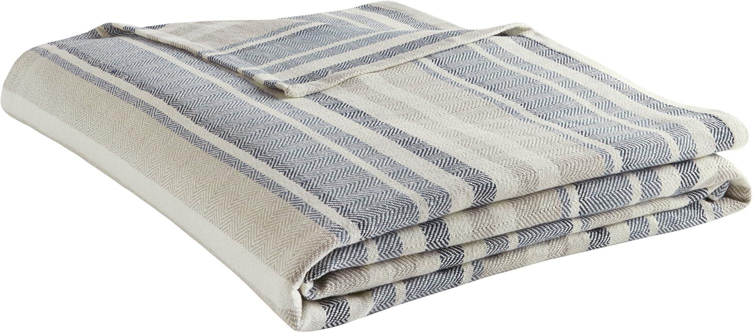 Herringbone Cotton Reversible Blanket