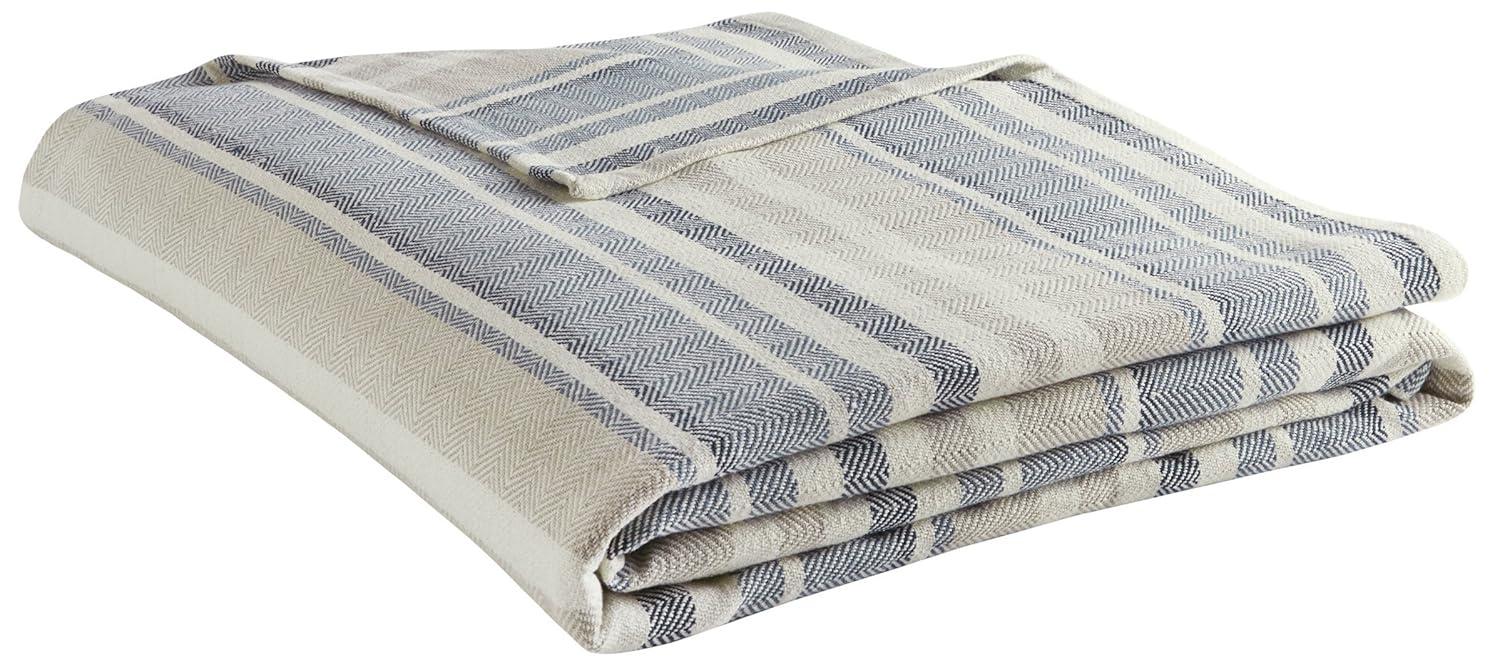Eddie Bauer Eddie Bauer Herringbone Cotton Reversible Blanket