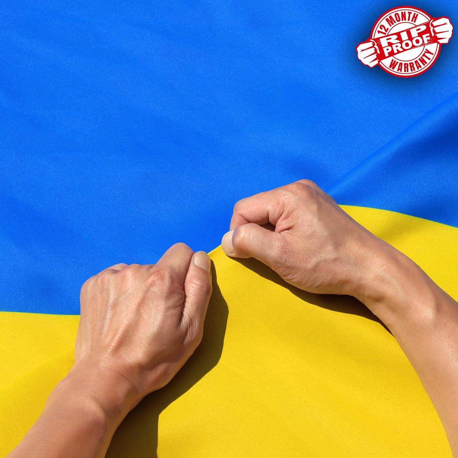 Rip-Proof Double Sided 3-Ply Ukraine Flag 3x5 Ft