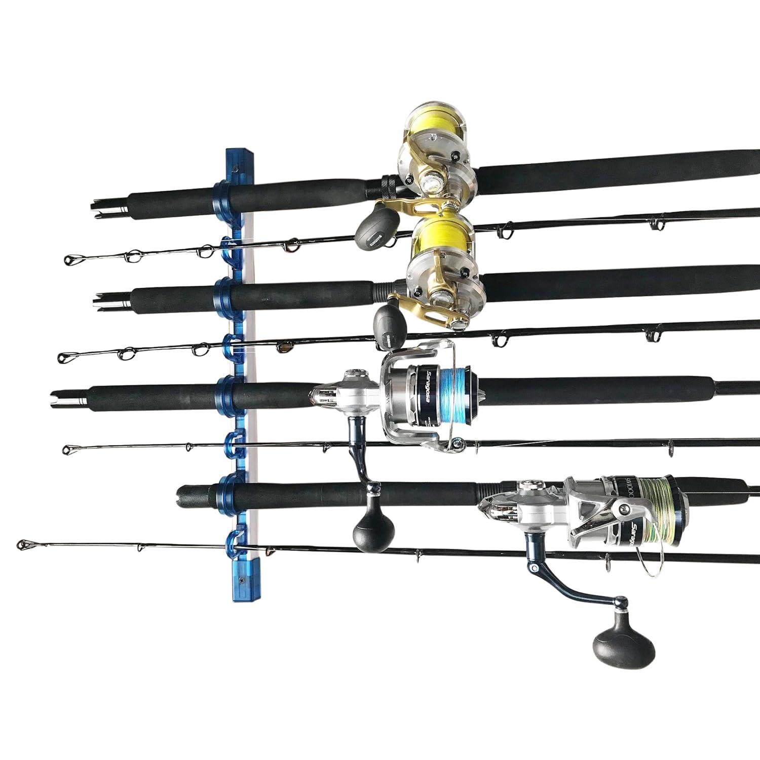 Rush Creek Creations | Fishing Rod Holder, Garage Organization and Wall Storage, for Reels, Gear and Accessories (Vertical/Horizontal Rack)