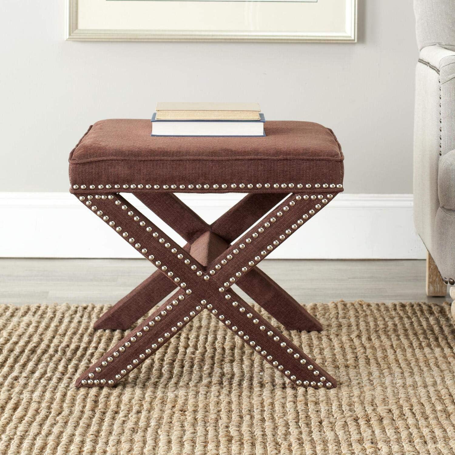 Palmer Ottoman with Nail Heads  - Safavieh