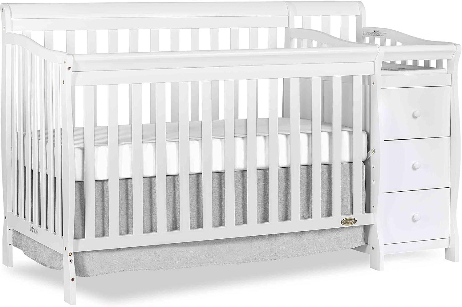 White Pine 5-in-1 Convertible Crib with Changer