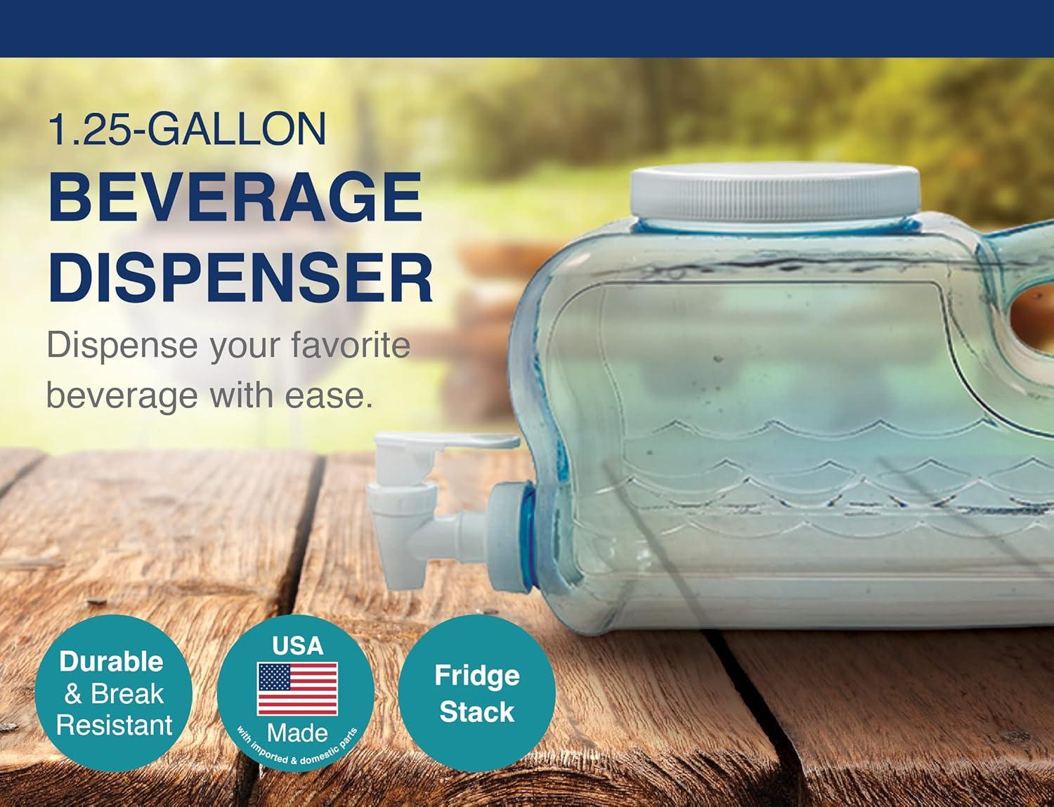 Arrow Home Products Dispensador de Agua Azul de Plástico de 5 Cuartos