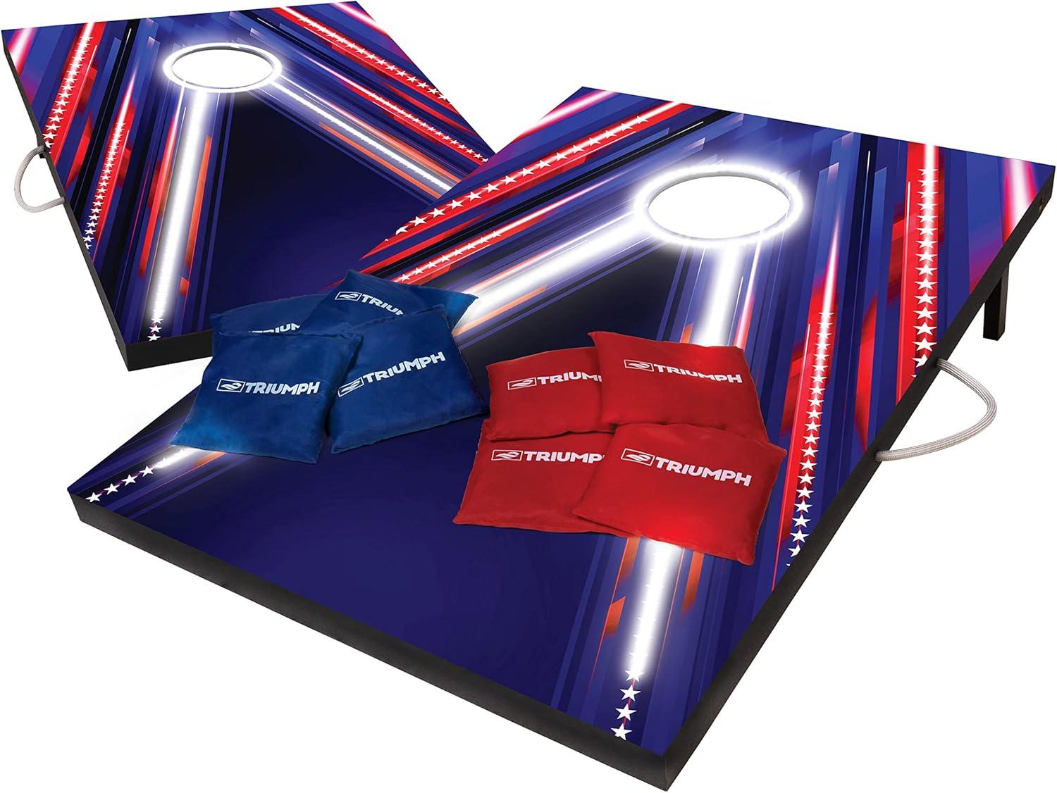 Triumph Sports LED 2'x3' Patriotic Flag Pattern Bag Toss