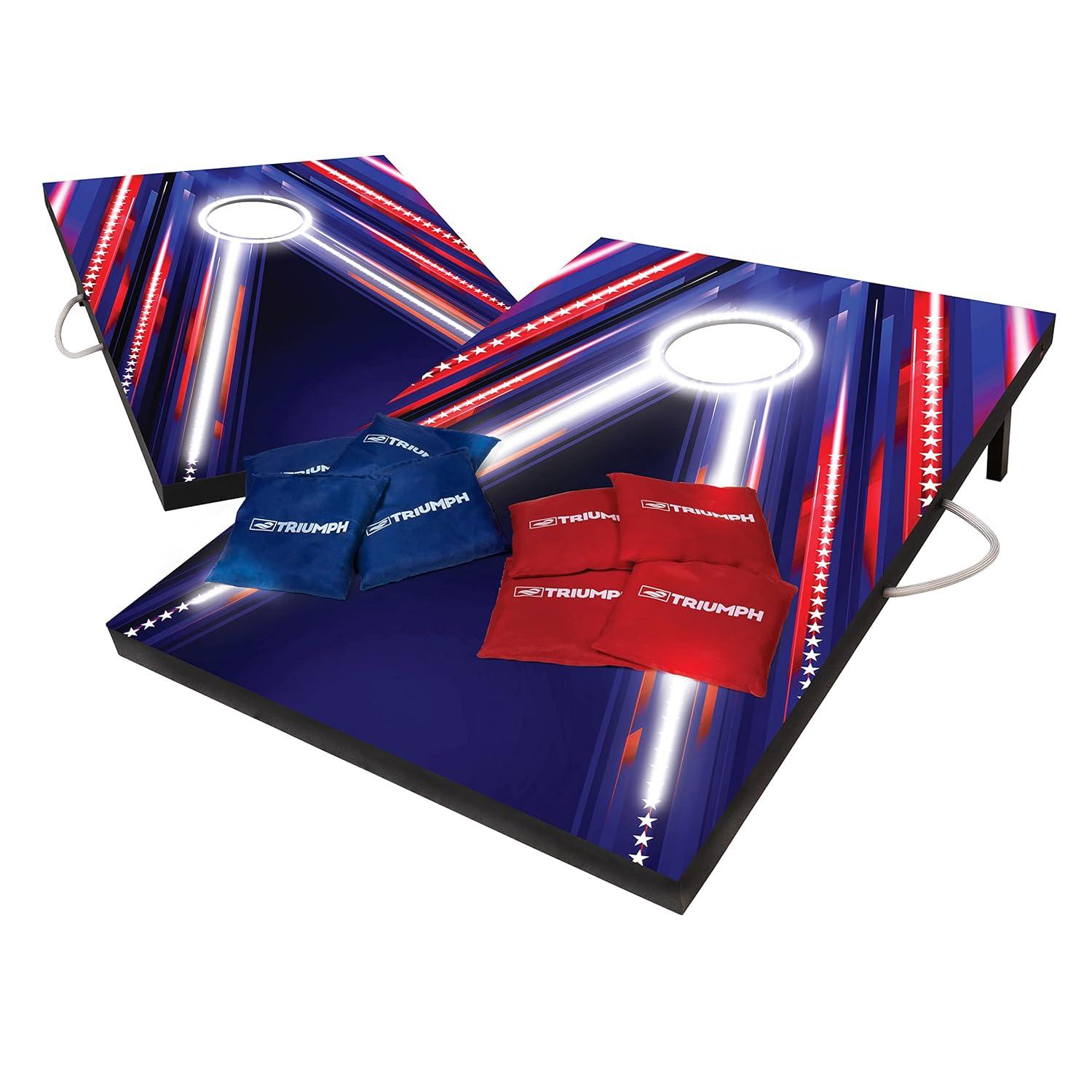Triumph Sports Triumph Led Patriotic Cornhole Set