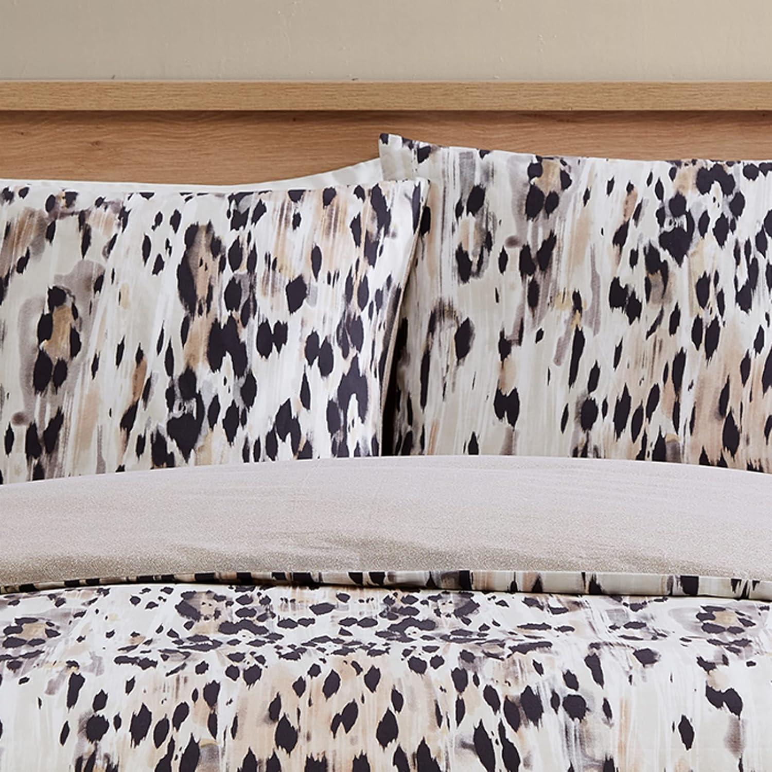 Kenneth Cole Abstract Leopard Cotton Brown Comforter Set