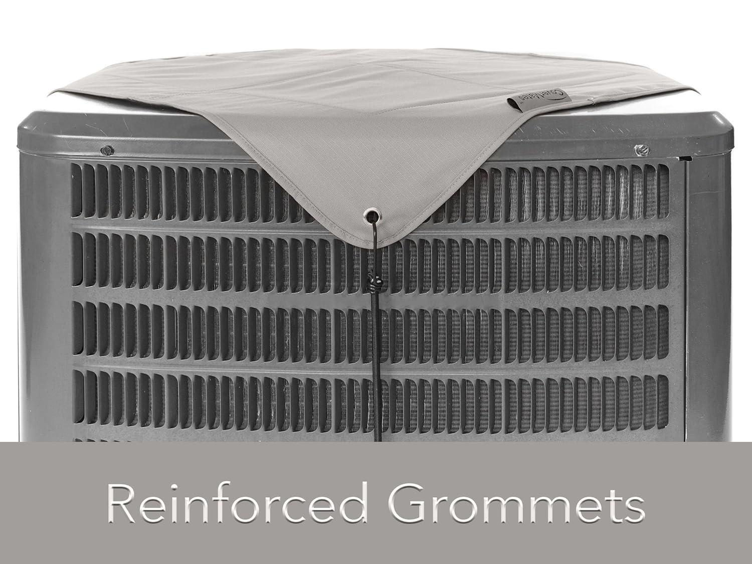 Covermates Armor Top Air Conditioner Cover â€“ Durable Outdoor Protection for AC Units, Ultima 600D Polyester, Armor Top 24W x 24D, Ripstop Grey