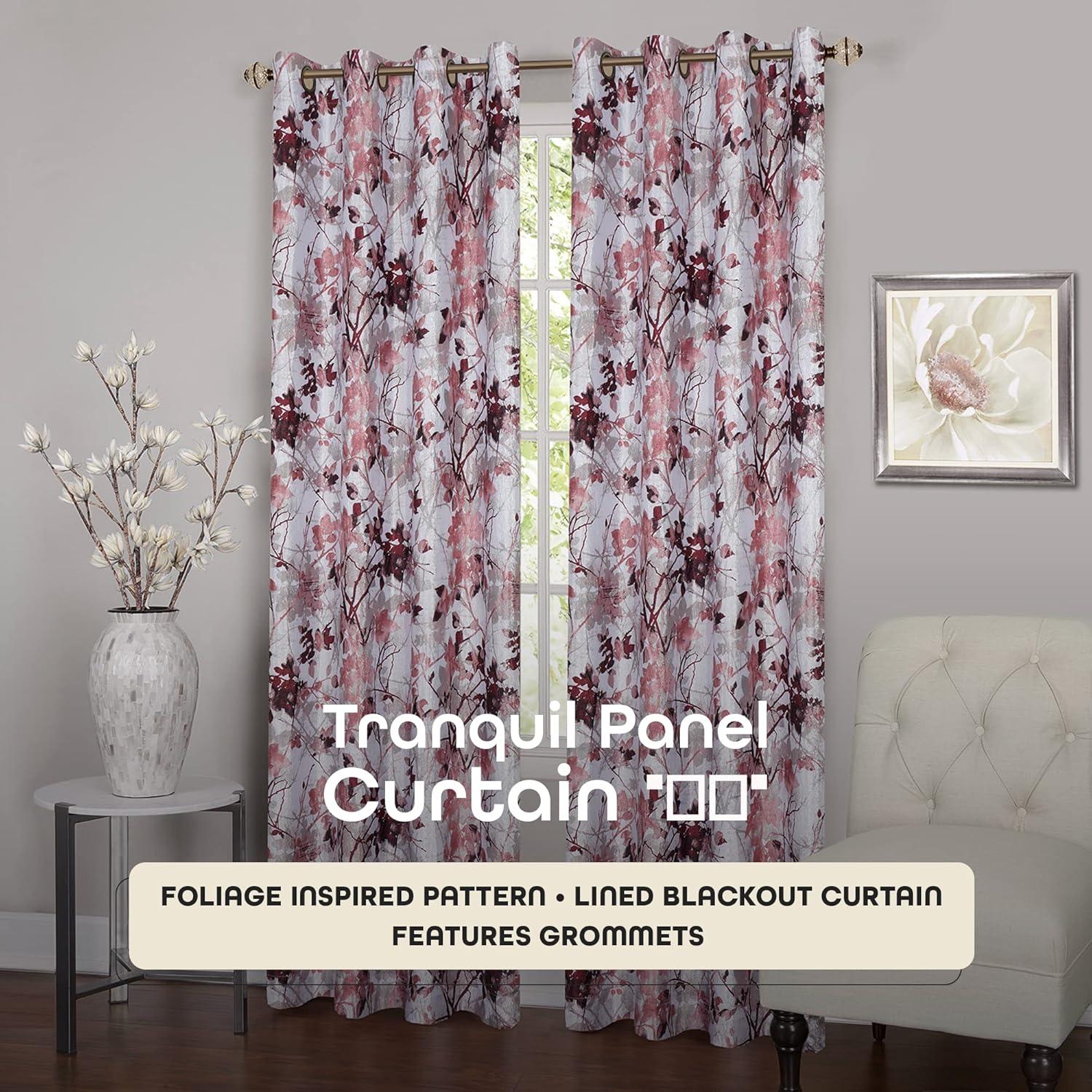 Achim Tranquil - Lined Grommet Window Curtain Panel, 50.00" x 84.00"