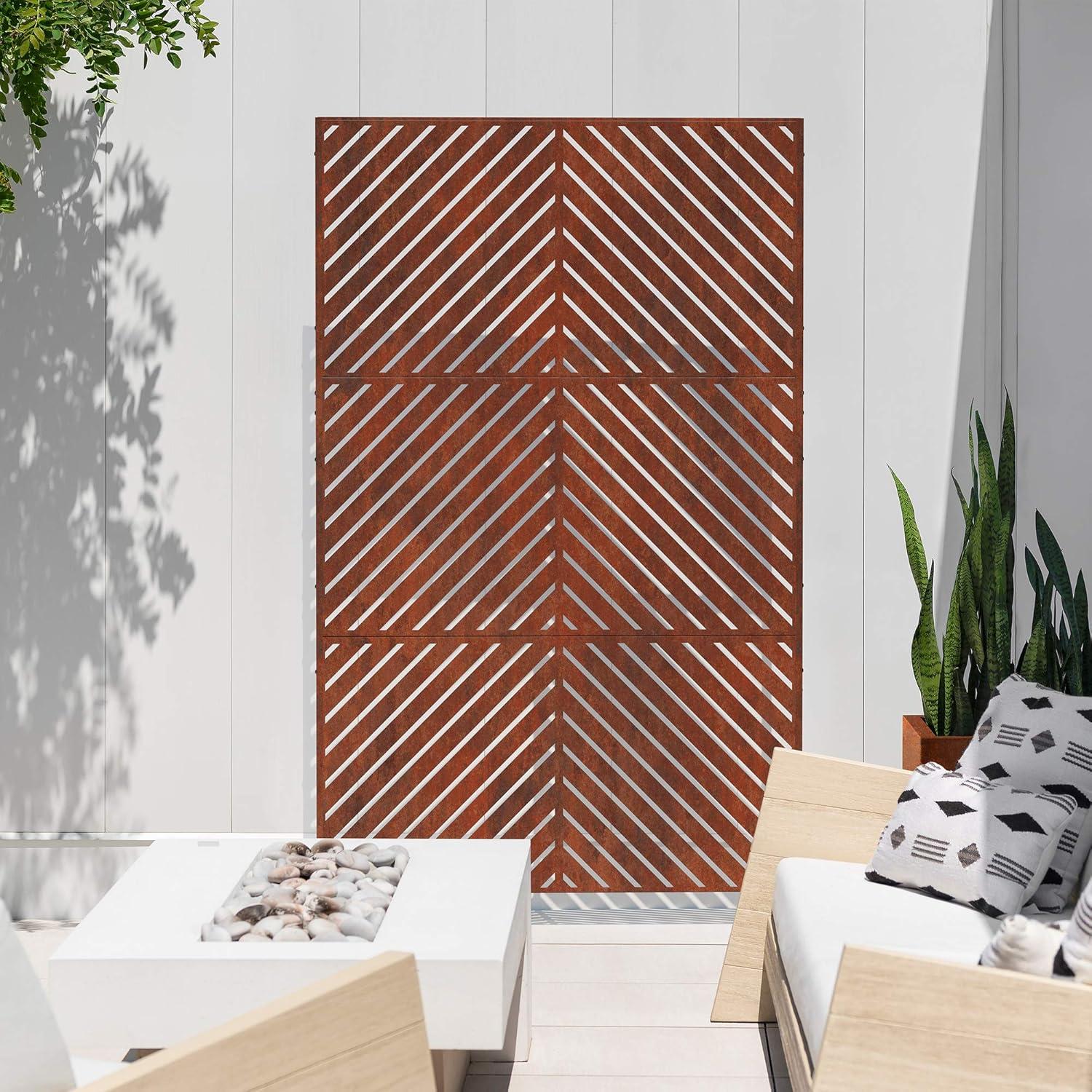 76'' H x 45.6'' W Screen Series Metal Fence Panels