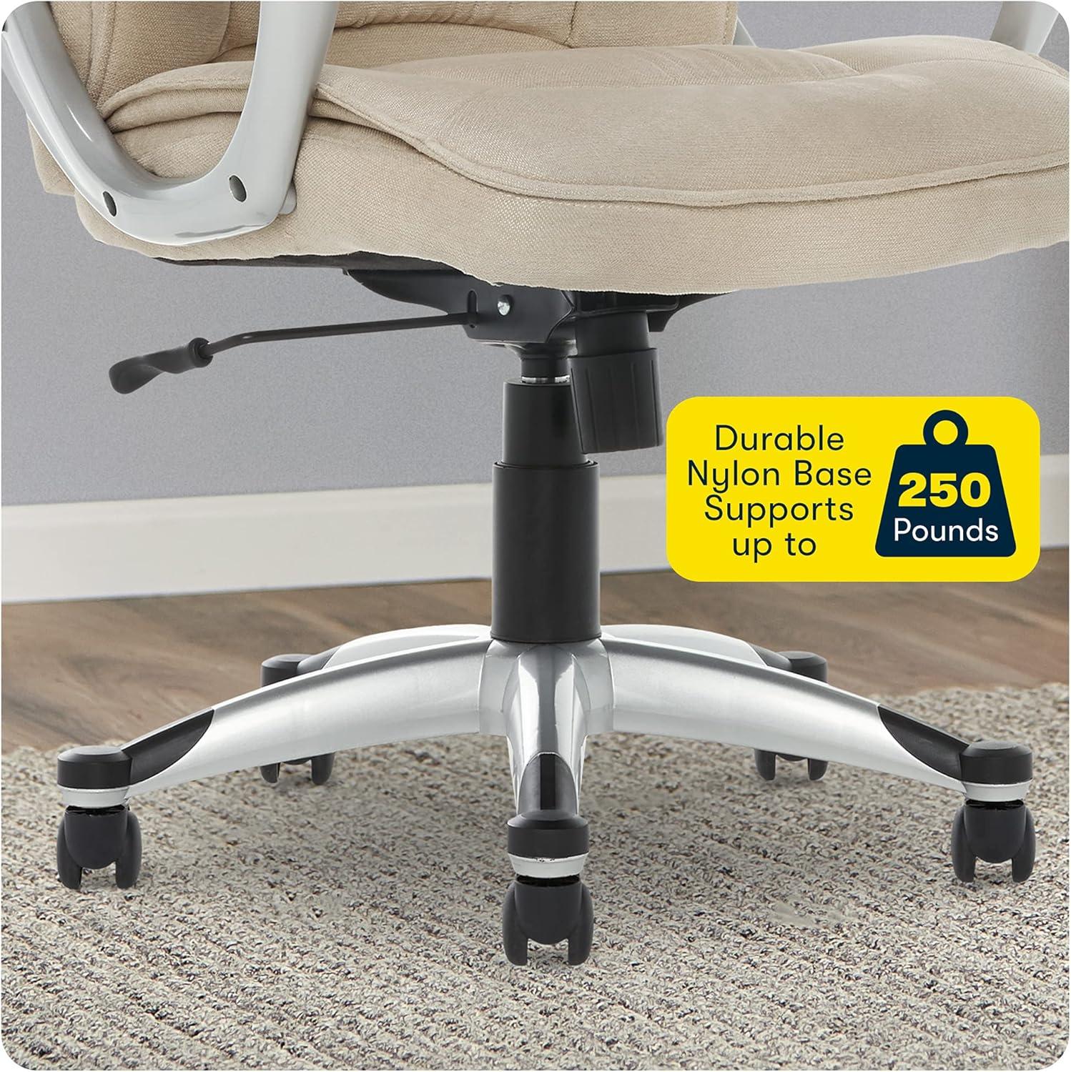 Serta Hannah Executive Ergonomic Office Chair with Lumbar Support and Pillowed Headrest