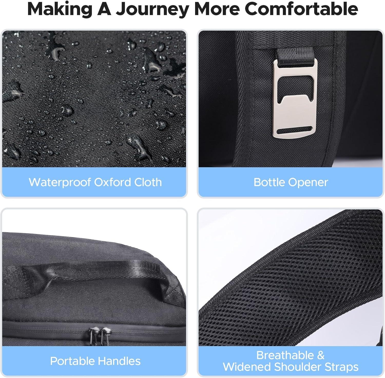 Insulated Waterproof Cooler Backpack 36 Cans, Soft Sided Ice Chest Cooler w/Leak Proof Liner, 5-Layer Insulation Portable Lunch Backpack for Camping, Beach, Fishing, Picnic, Travel