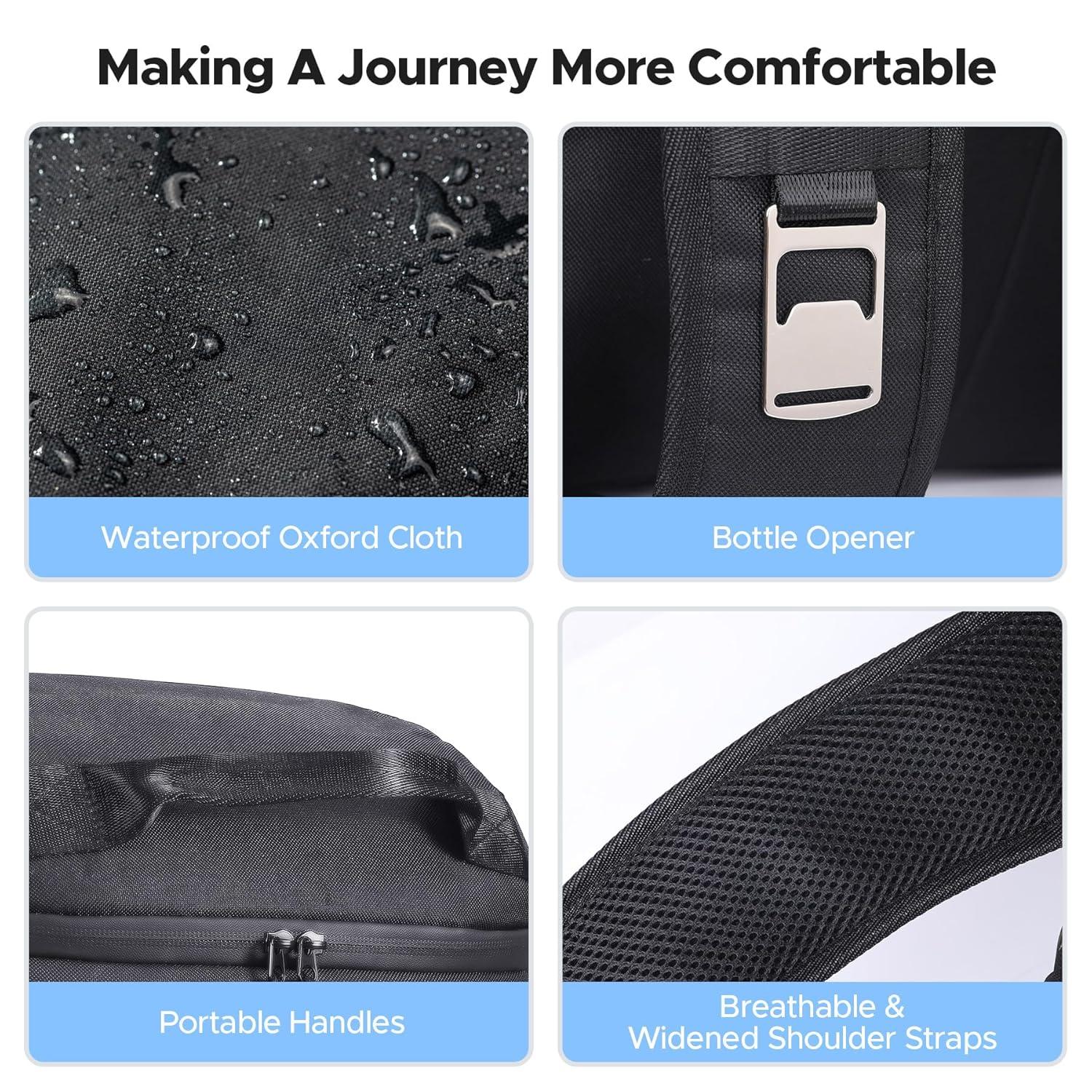 Insulated Waterproof Cooler Backpack 36 Cans, Soft Sided Ice Chest Cooler w/Leak Proof Liner, 5-Layer Insulation Portable Lunch Backpack for Camping, Beach, Fishing, Picnic, Travel