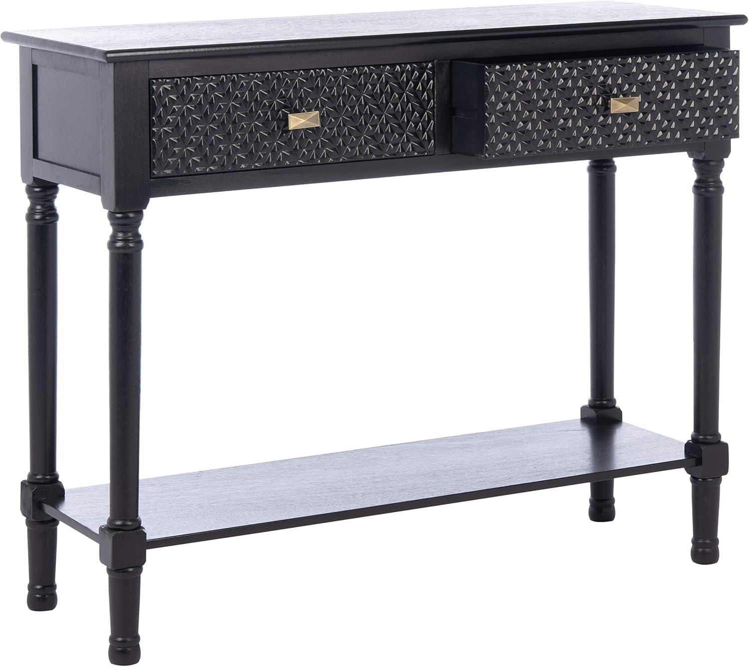 SAFAVIEH Halton Modern 2 Drawer Console Table, Distressed Grey