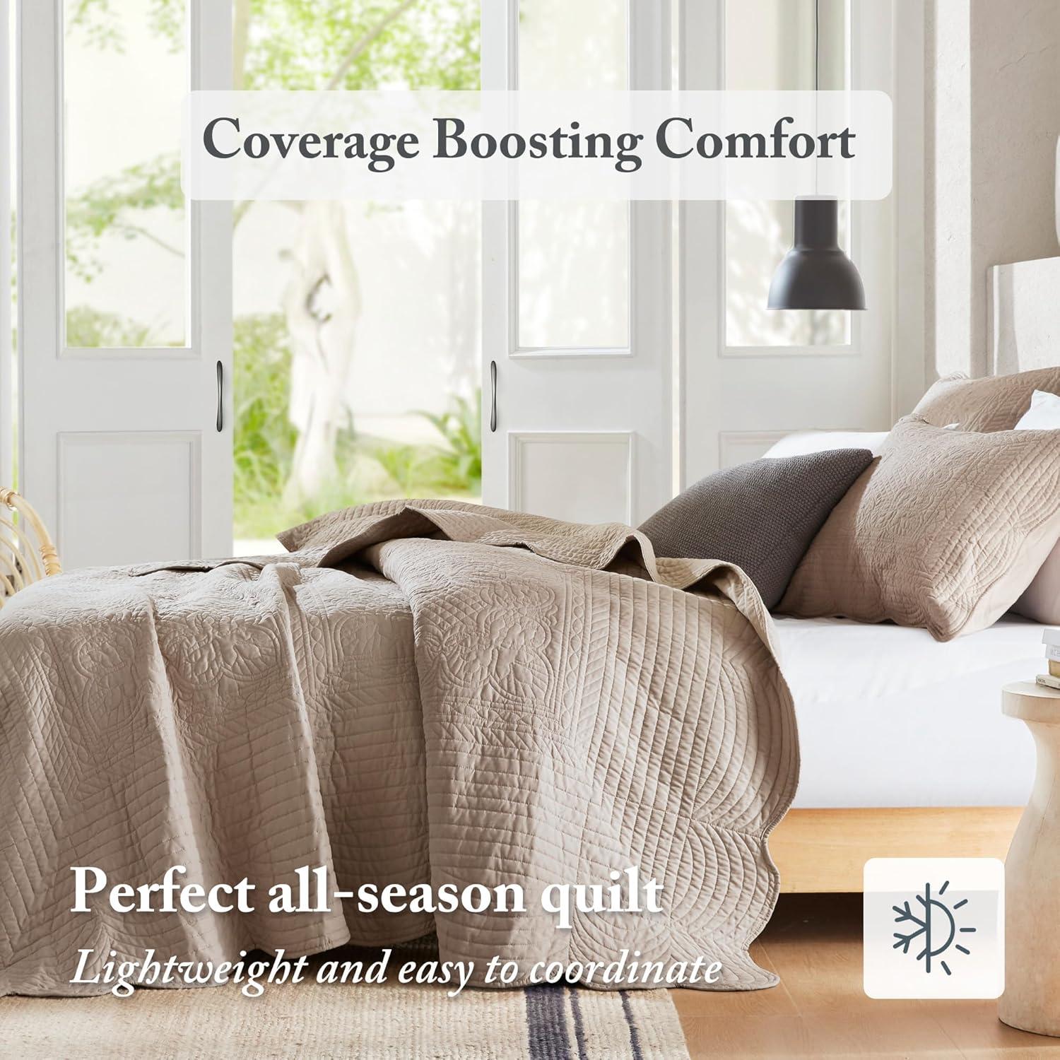 Madison Park Tuscany Scalloped Edge Quilt Set